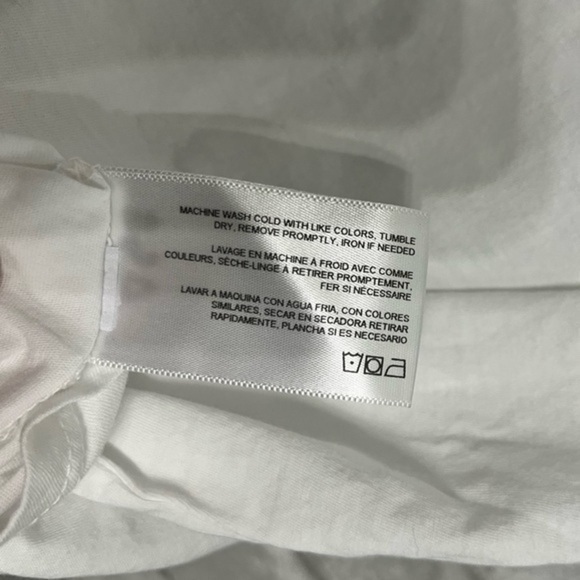 AG ADRIANO GOLDSCHMIED | white scoop-neck short sleeve 100%  cotton tshir… - Picture 8 of 8